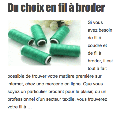 Coudre et broder