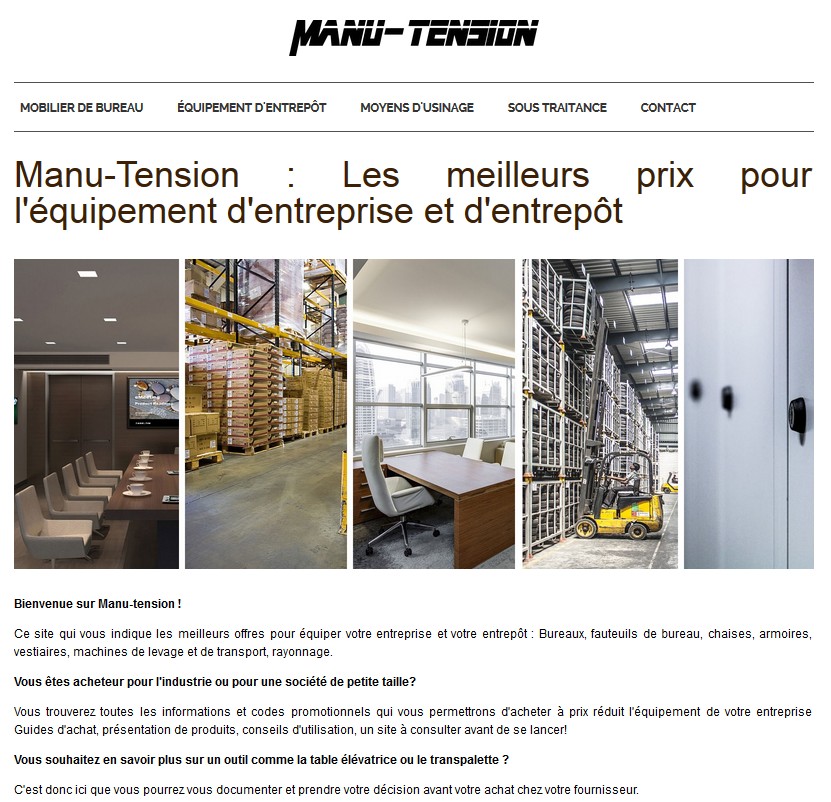 Mobilier de bureau / Manu-Tension